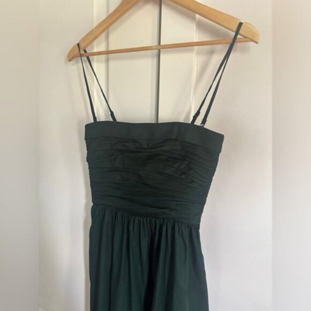 NEW Reformation Lissa Cotton Midi Dress Forest Dark Green Removable Straps sz 4 - Picture 7 of 14